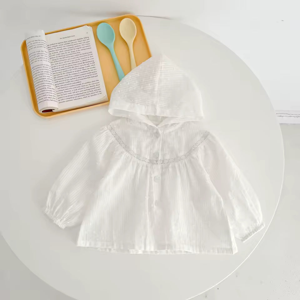 Hoodie Cotton Long Sleeve Blouse